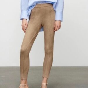 NWT ZARA Faux Suede Leggings